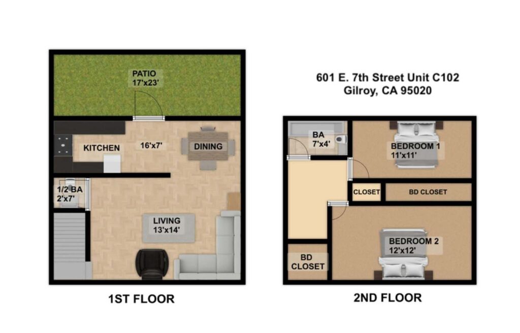 B103 2 Bedroom 1.5 bath Townhouse (Across the Street from Eliot Elementary)